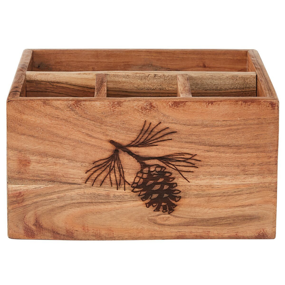 Rustic Wood Utensil Caddy - Thumbnail 3