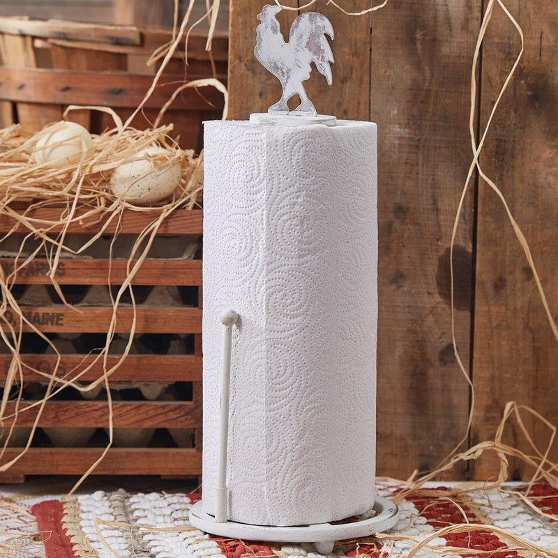 Rooster Wood Paper Towel Holder - Ozark Cabin Décor, LLC