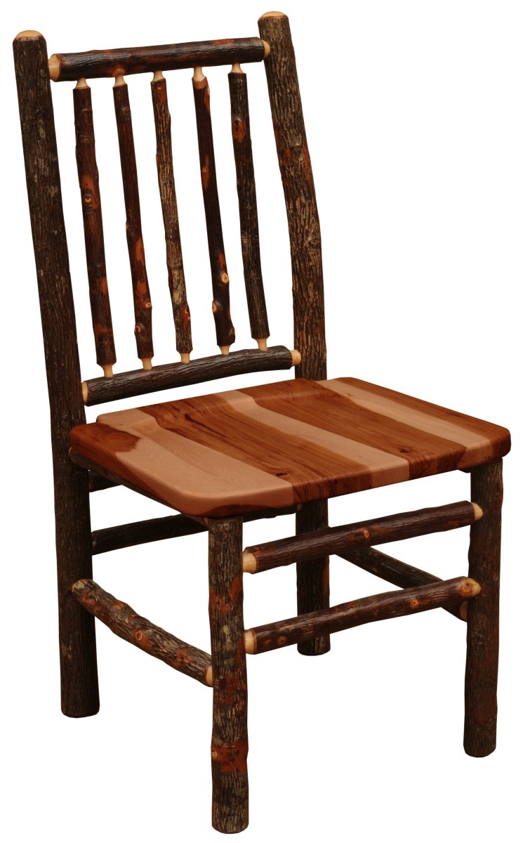 Fireside Lodge Hickory Spoke Back Wooden Seat Side Chair - Thumbnail 2
