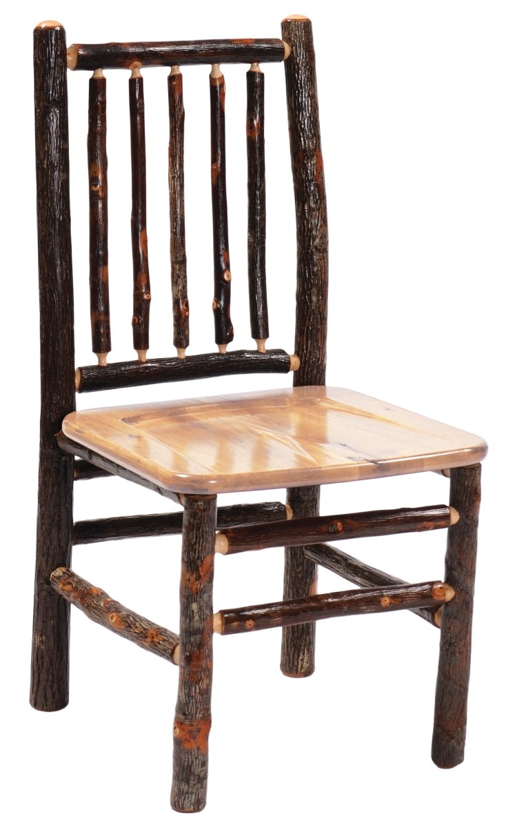 Fireside Lodge Hickory Spoke Back Wooden Seat Side Chair - Thumbnail 5