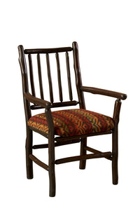 Spoke Back Upholstered Arm Side Chair - SF - Ozark Cabin Décor, LLC