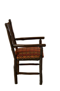Spoke Back Upholstered Arm Side Chair - SF - Ozark Cabin Décor, LLC