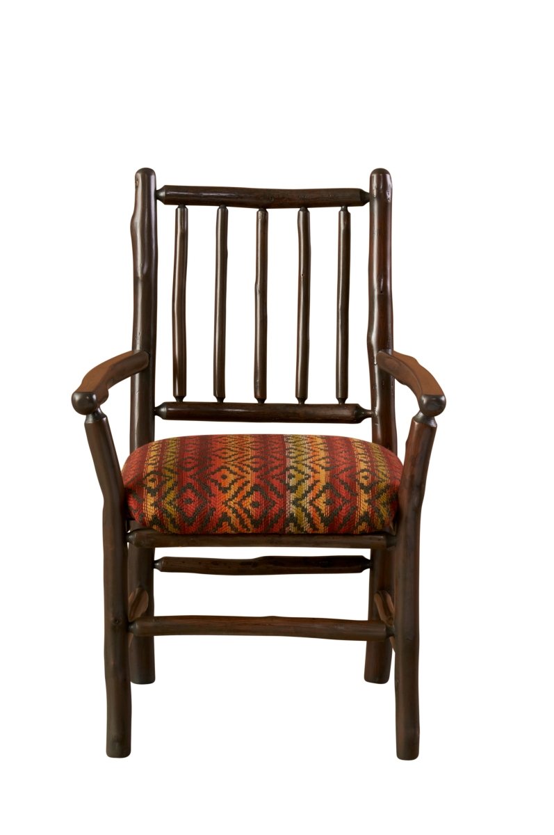 Fireside Lodge Furniture Hickory Spoke Back Upholstered Side Chair - Thumbnail 4