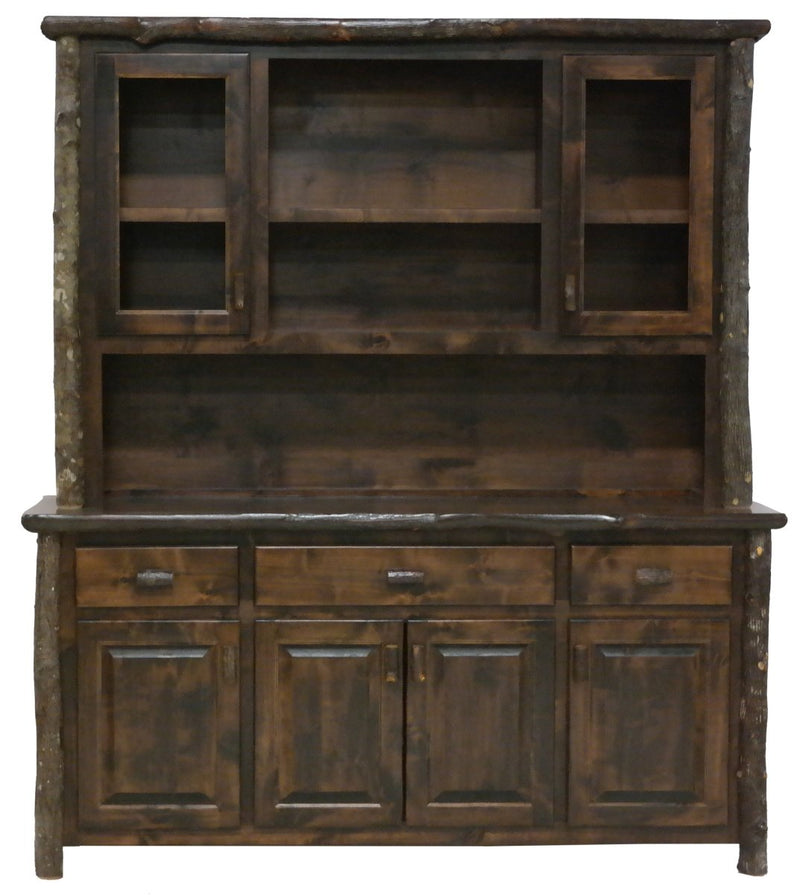 75" Hickory Log Buffet & Hutch - Ozark Cabin Décor, LLC