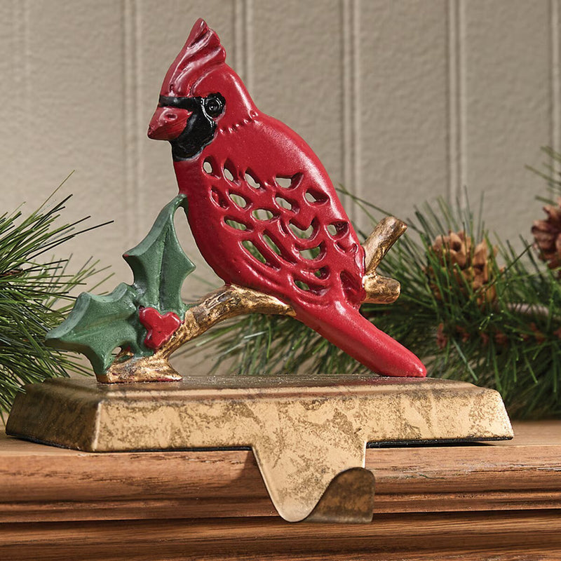 Cardinal Stocking Hanger - Ozark Cabin Décor, LLC
