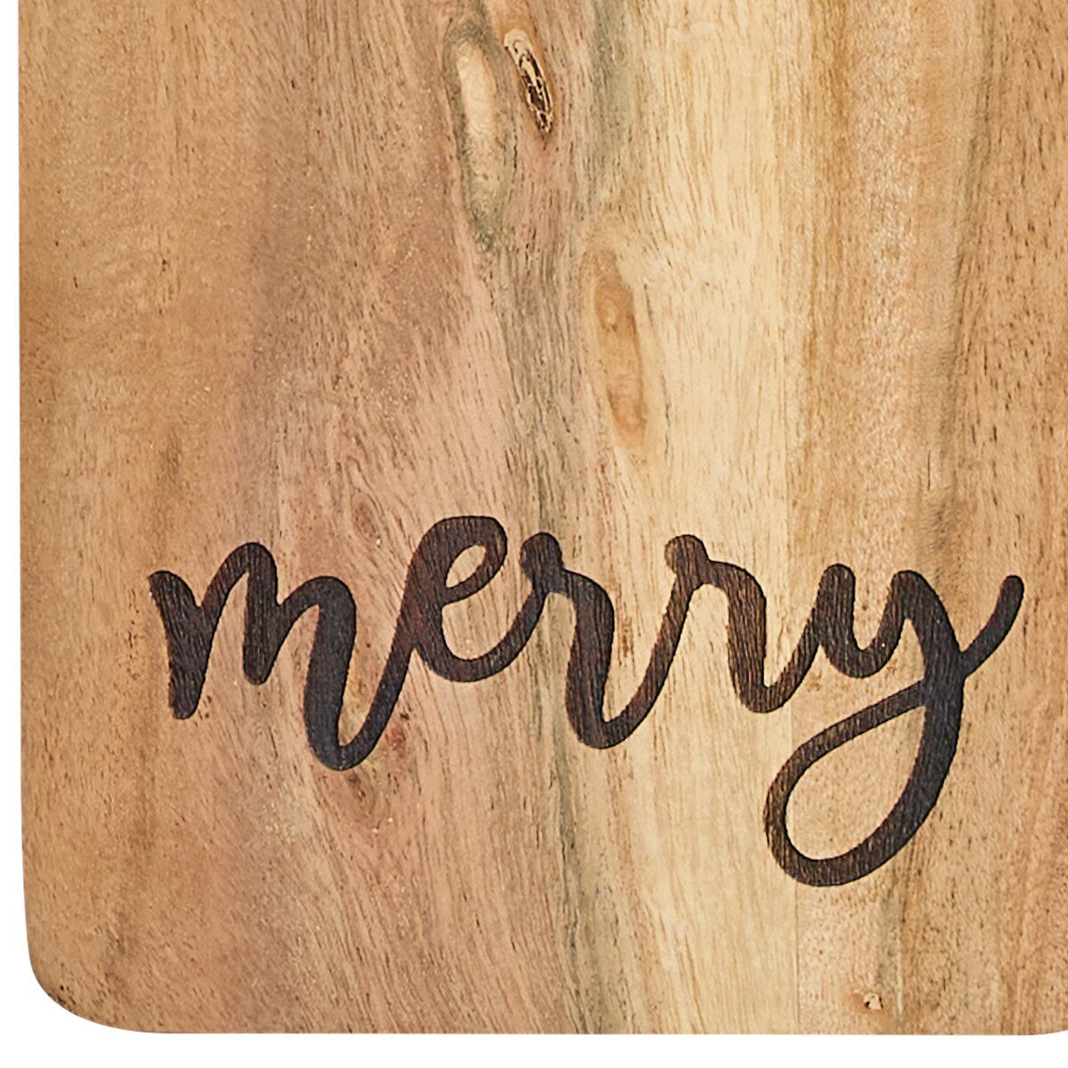 "Merry" Mango Wood Meal Prep Cutting Board - Thumbnail 3