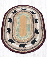 Cabin Bear Oval Area Rug - Ozark Cabin Décor, LLC