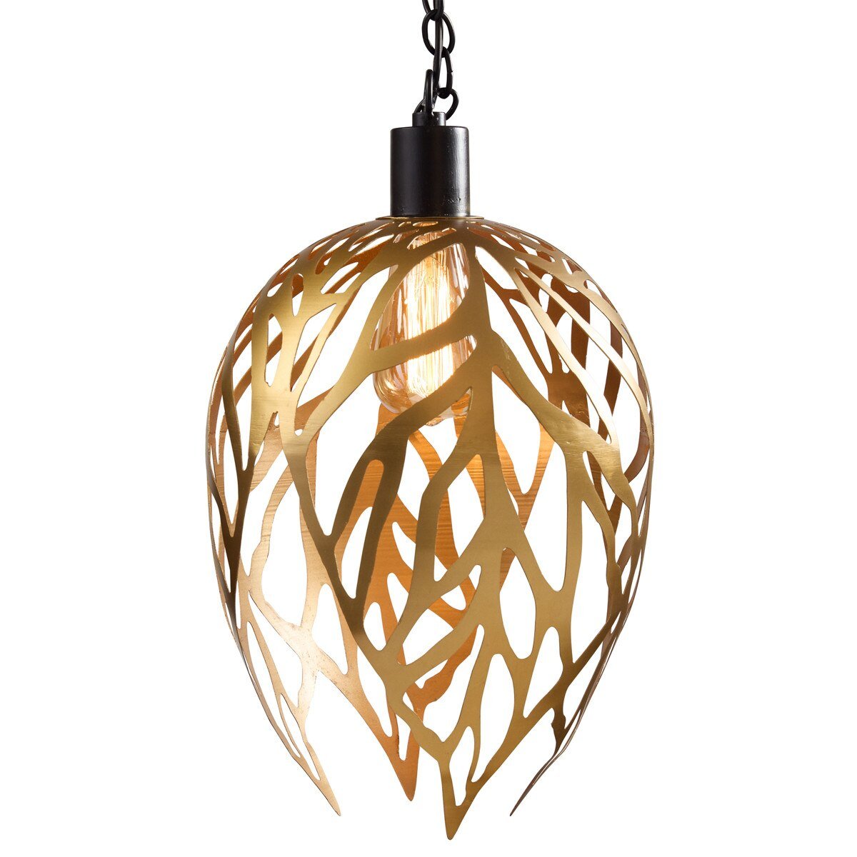 Gold Leaf Pendant Light