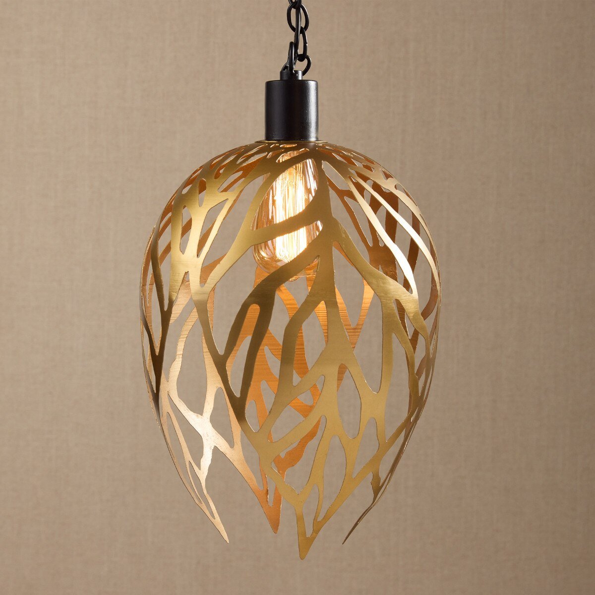 Gold Leaf Pendant Light - Thumbnail 2