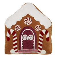Gingerbread House Embroidered Velvet Pillow - Ozark Cabin Décor, LLC