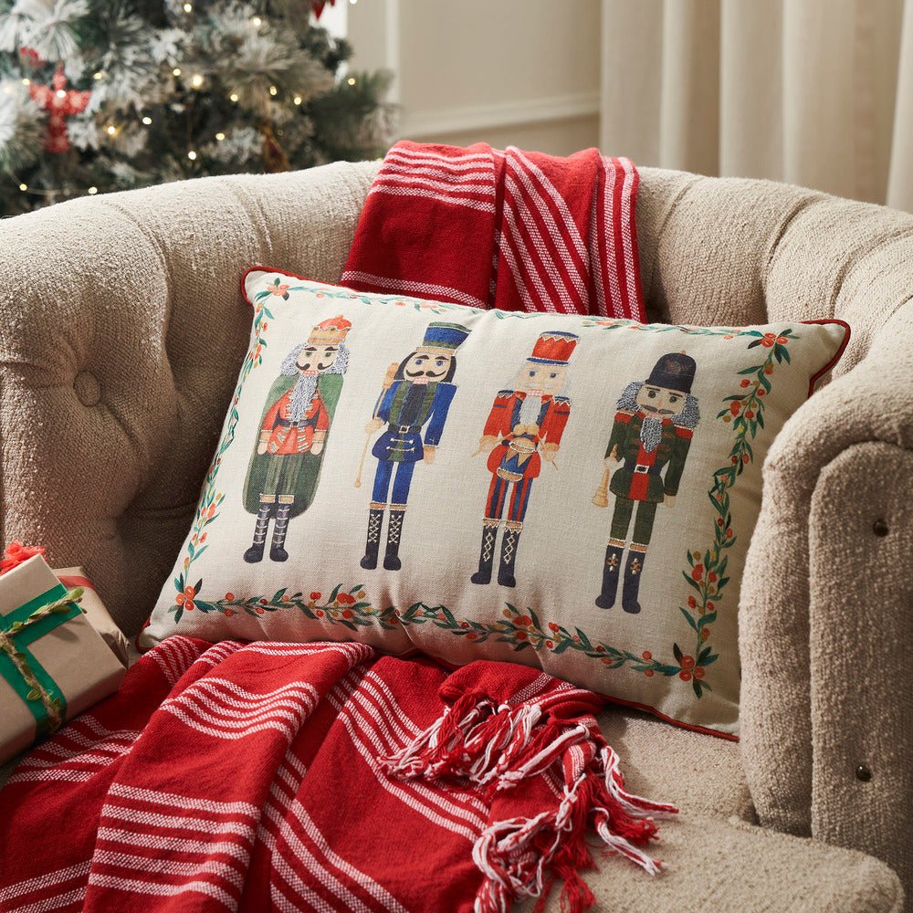 Traditional Nutcracker Throw Pillow - Ozark Cabin Décor, LLC