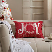 Joy to the World Fringed Pillow - Ozark Cabin Décor, LLC
