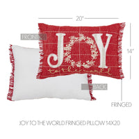 Joy to the World Fringed Pillow - Ozark Cabin Décor, LLC
