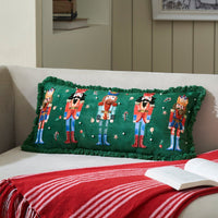 Nutcracker Green Fringed Throw Pillow - Ozark Cabin Décor, LLC