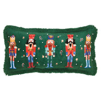 Nutcracker Green Fringed Throw Pillow - Ozark Cabin Décor, LLC