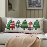 Red & Green Applique Tree Pillow - Ozark Cabin Décor, LLC