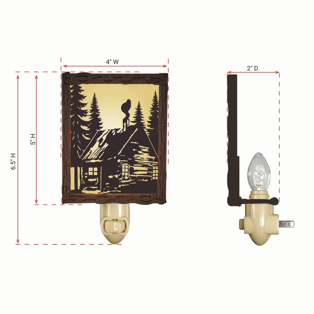 Cabin Night Light - Ozark Cabin Décor, LLC