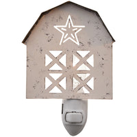 Barn Night Light - Distressed White - Ozark Cabin Décor, LLC