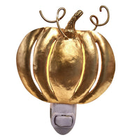 Gold Pumpkin Night Light - Ozark Cabin Décor, LLC