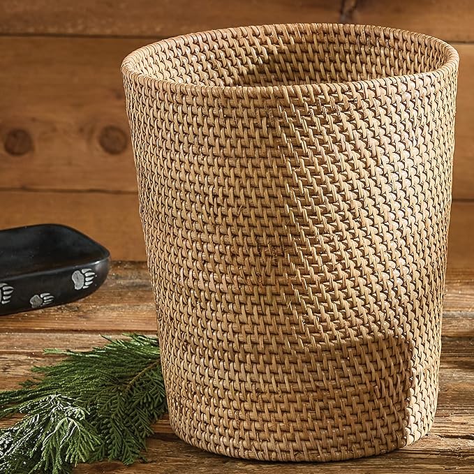 Rattan Waste Basket - Thumbnail 3