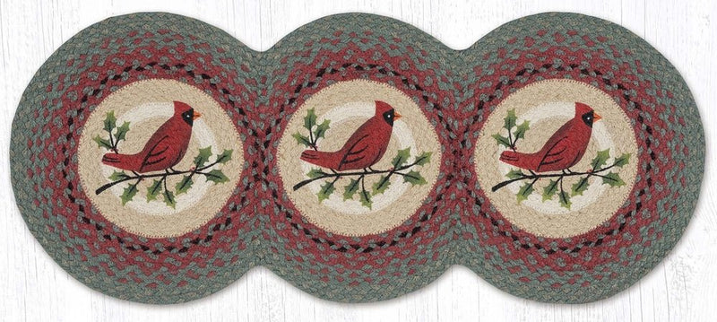 Holly Cardinal Tri - Circle Runner - Ozark Cabin Décor, LLC