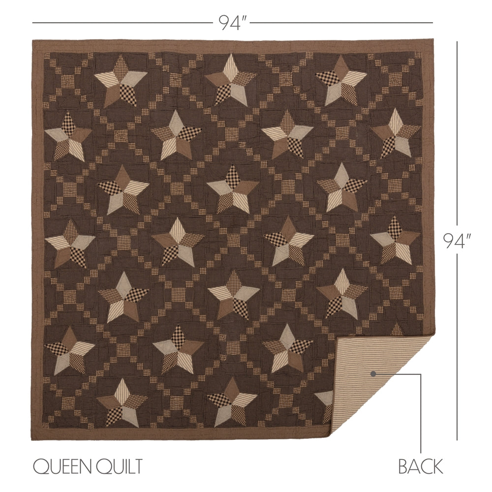 Farmhouse Star Queen Quilt Detail