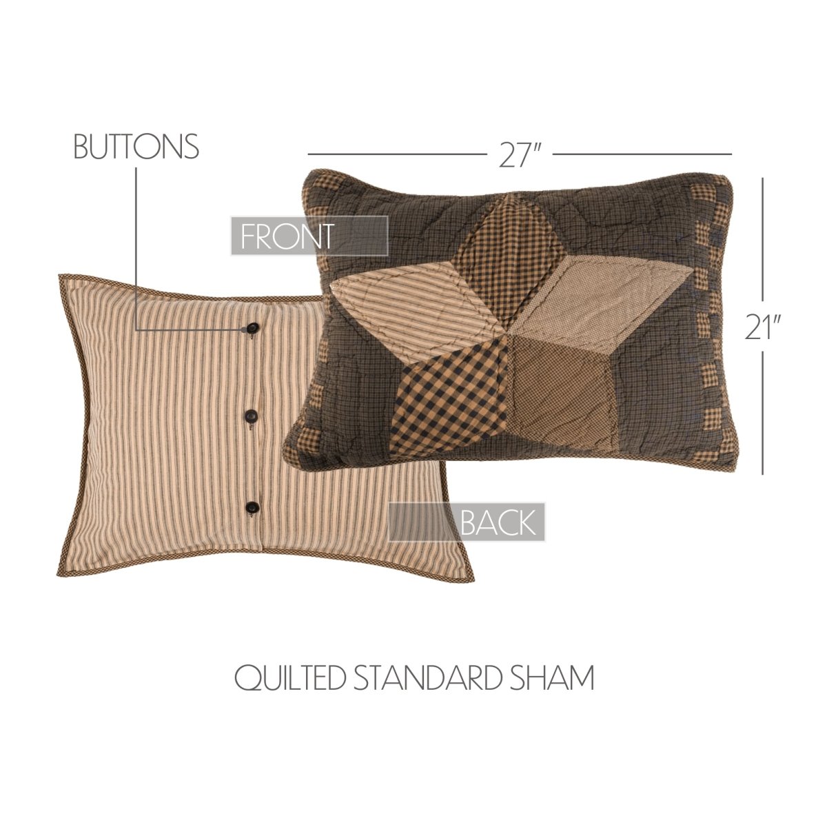 Farmhouse Star Quilt Collection Standard Shams