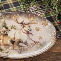 Snow Globe Reindeer Platter - Ozark Cabin Décor, LLC
