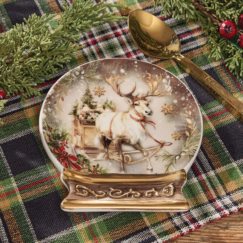 Snow Globe Reindeer Spoon Rest - Ozark Cabin Décor, LLC