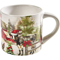 Christmas At The Farm Mug - Set of 4 - Ozark Cabin Décor, LLC