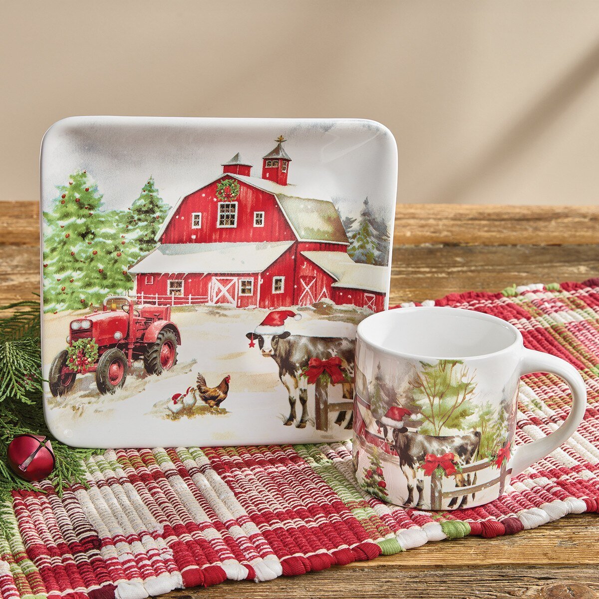 Christmas At The Farm Mug - Set of 4 - Ozark Cabin Décor, LLC
