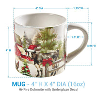Christmas At The Farm Mug - Set of 4 - Ozark Cabin Décor, LLC