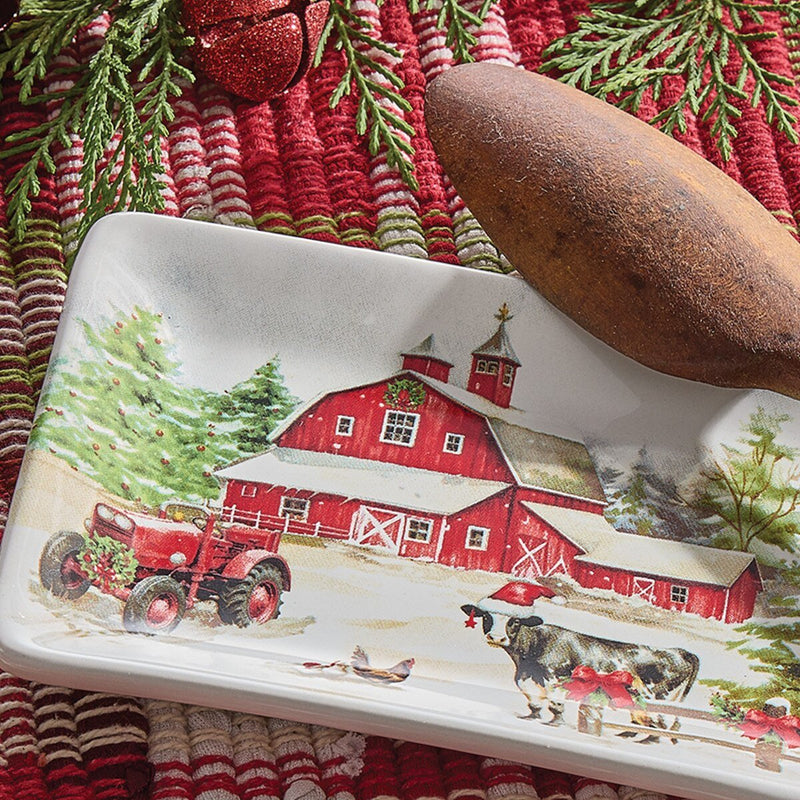 Christmas At The Farm Spoon Rest - Ozark Cabin Décor, LLC