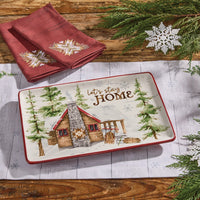Snowflake Lodge Platter - Ozark Cabin Décor, LLC
