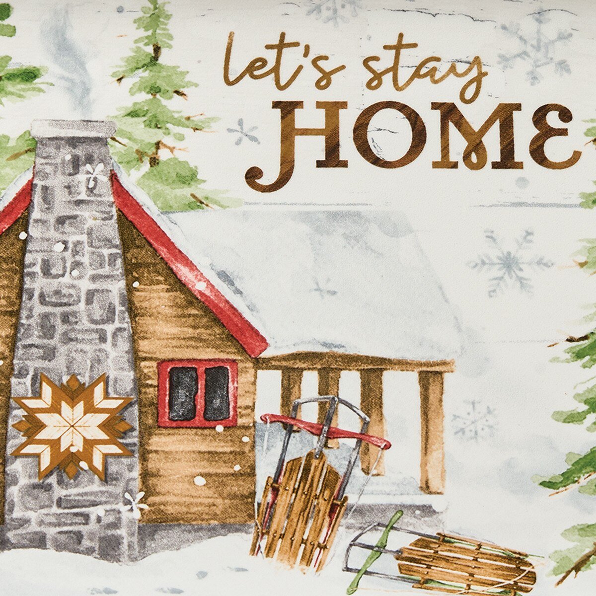 Snowflake Lodge Platter - Ozark Cabin Décor, LLC