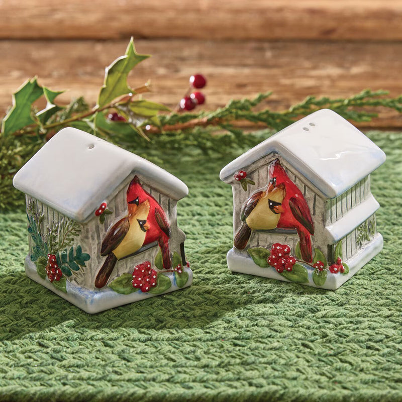 Holiday Cardinal Love Salt & Pepper Set - Ozark Cabin Décor, LLC