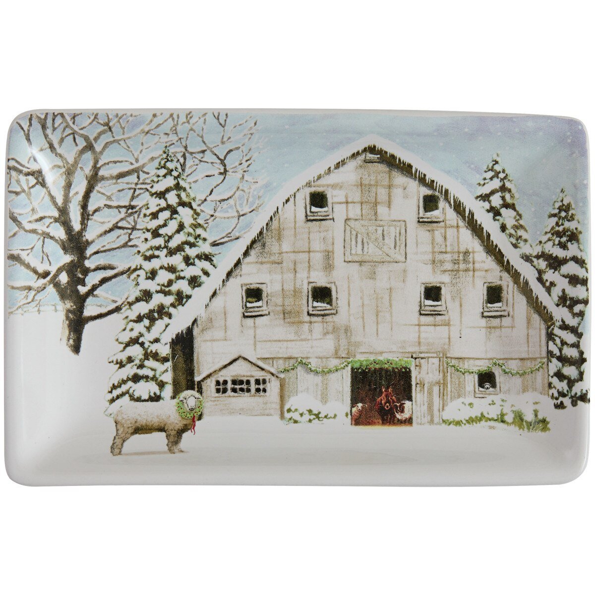 Christmas Barn Spoon Rest - Ozark Cabin Décor, LLC