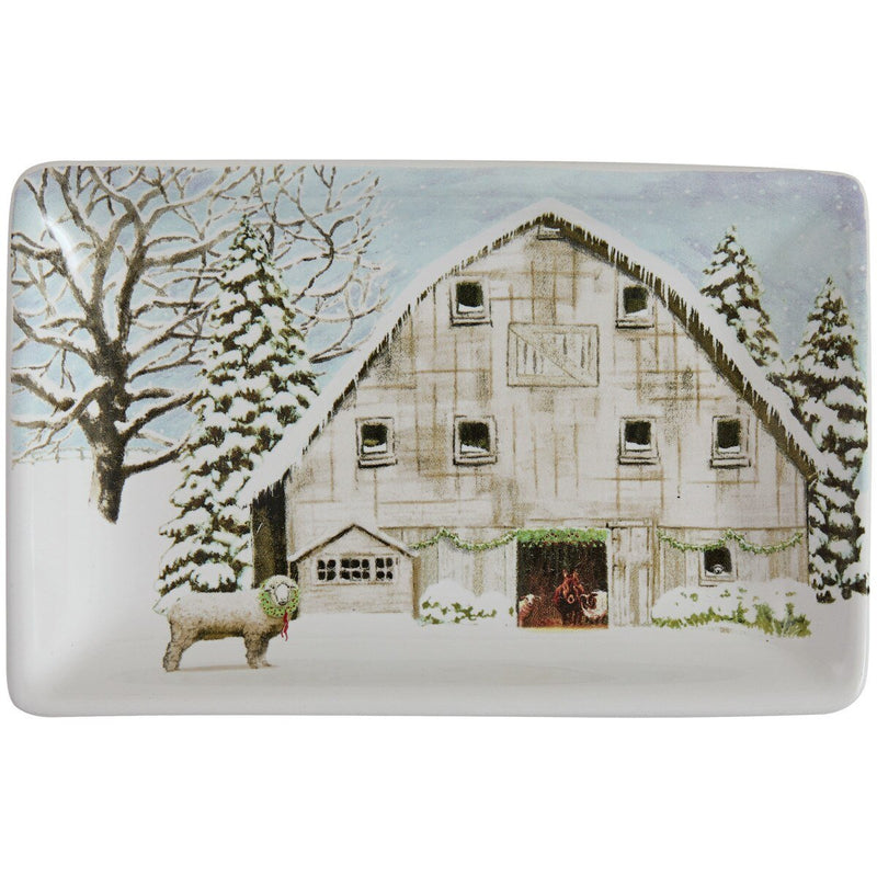 Christmas Barn Spoon Rest - Ozark Cabin Décor, LLC