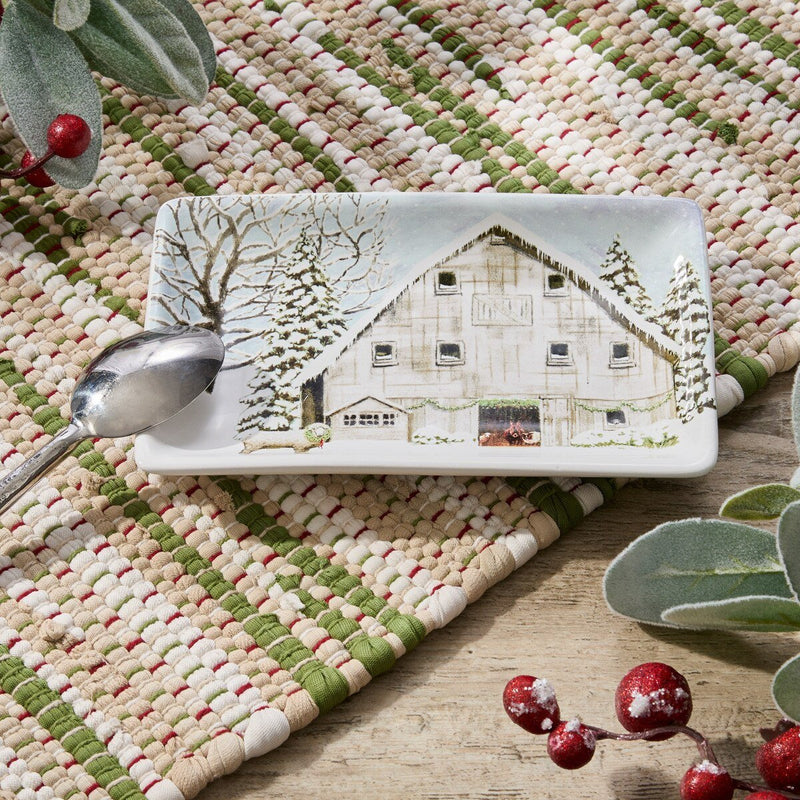 Christmas Barn Spoon Rest - Ozark Cabin Décor, LLC
