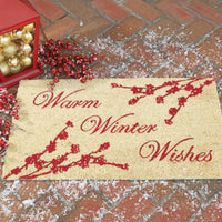 Warm Winter Wishes Doormat - Ozark Cabin Décor, LLC