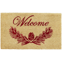 Pinecone Welcome Coir Doormat