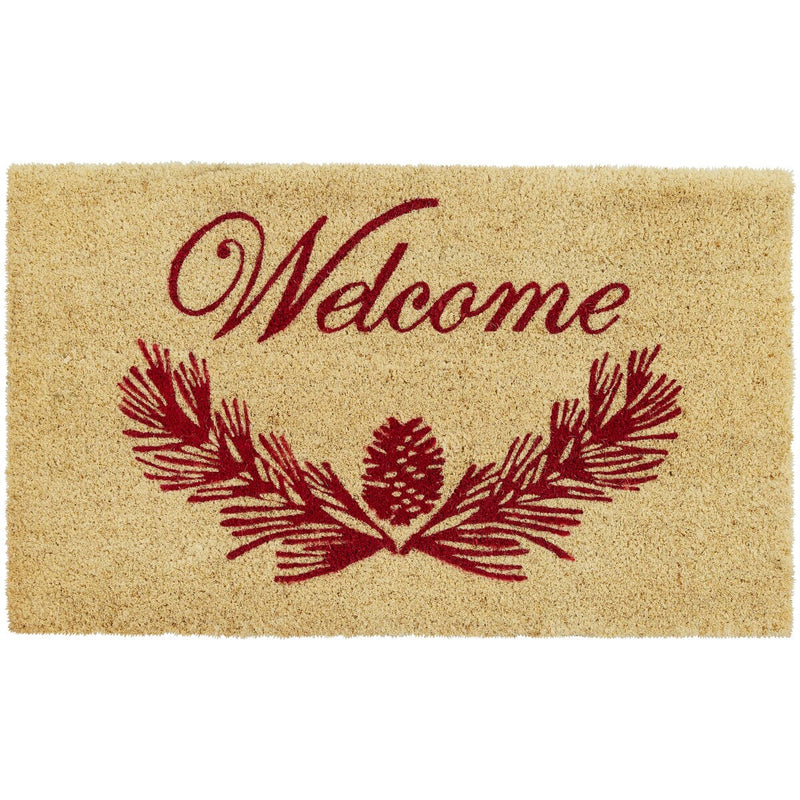 Pinecone Welcome Coir Doormat