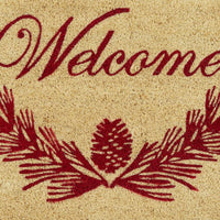 Pinecone Welcome Coir Doormat - Ozark Cabin Décor, LLC