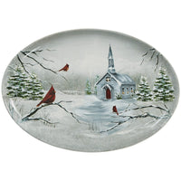 All Is Calm Oval Serving Platter - Ozark Cabin Décor, LLC