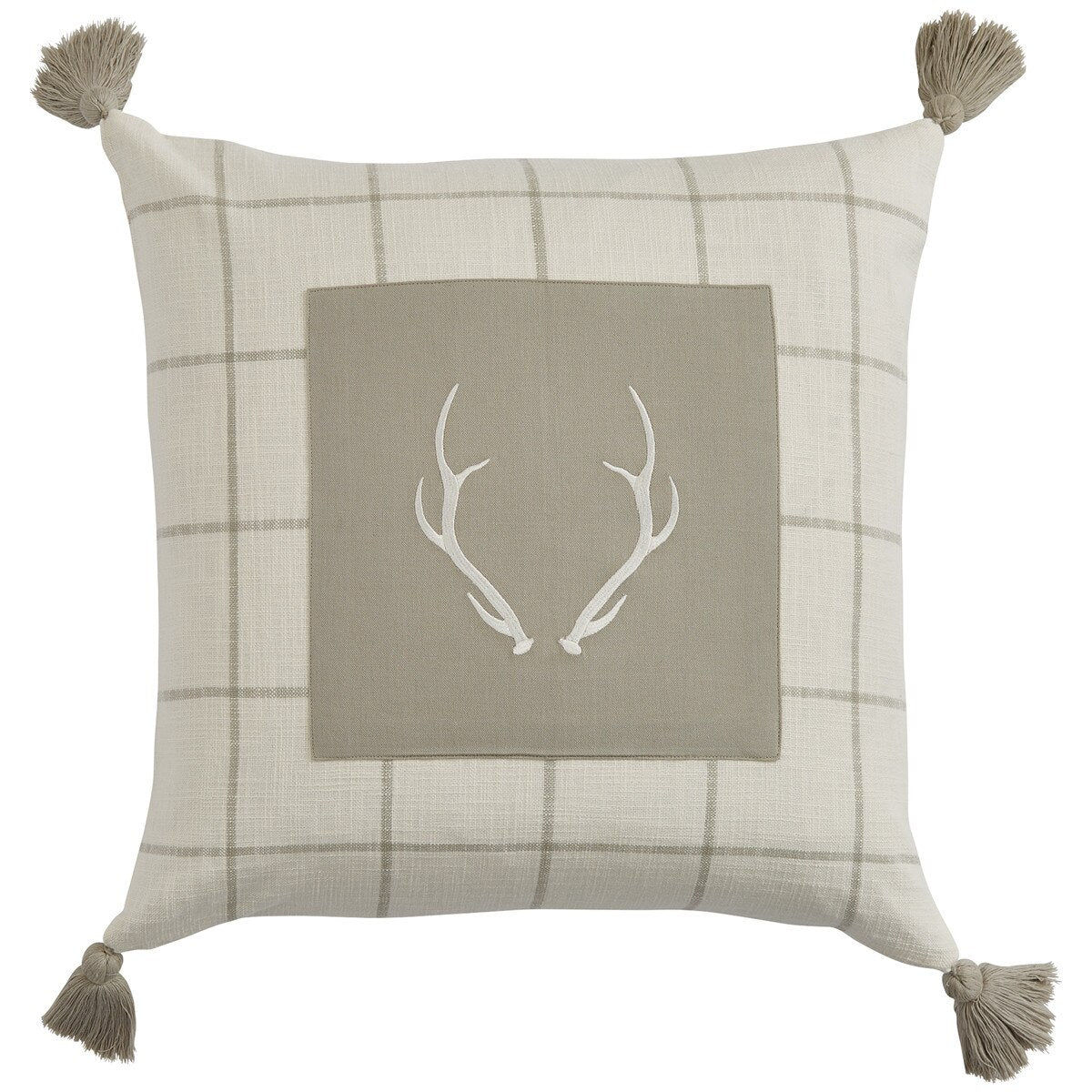 Antler Tasseled Throw Pillow - Thumbnail 2