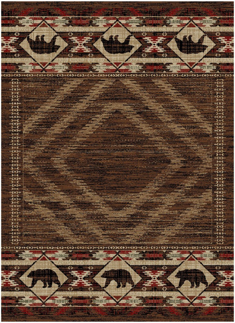 Hartland Brown Area Rug - 4 Sizes - Ozark Cabin Décor, LLC