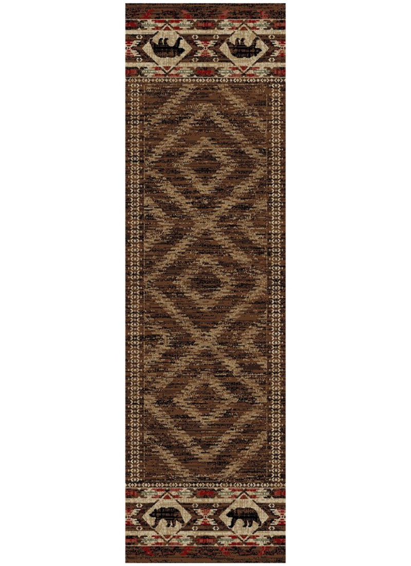 Hartland Brown Area Rug - 4 Sizes - Ozark Cabin Décor, LLC