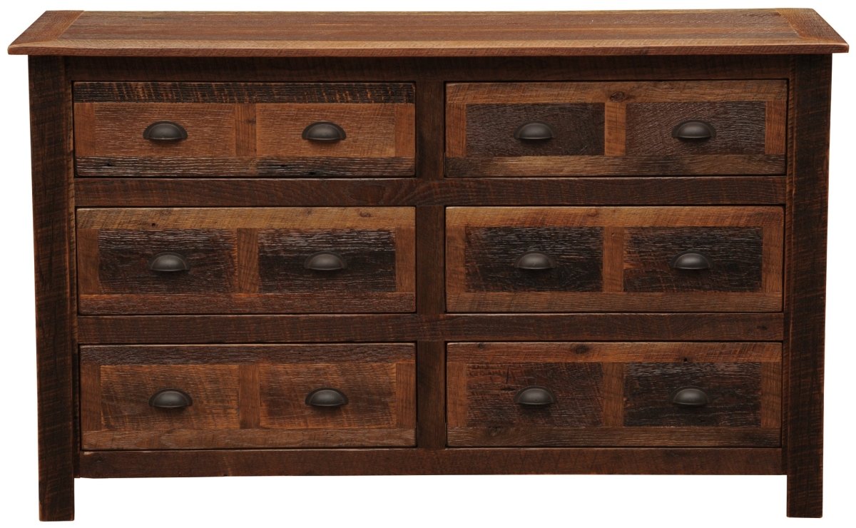 Barnwood Six Drawer Dresser - Ozark Cabin Décor, LLC