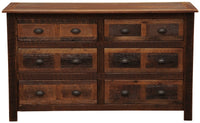 Barnwood Six Drawer Dresser - Ozark Cabin Décor, LLC