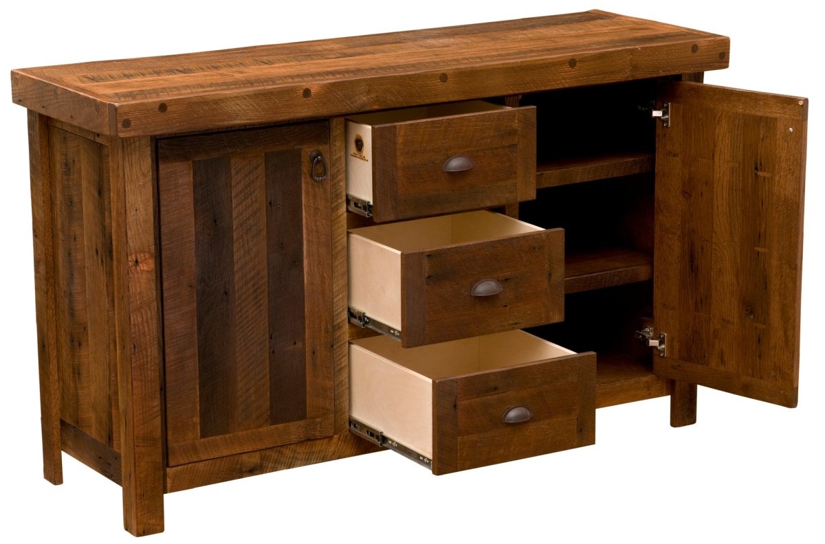 Fireside Lodge Barnwood Sideboard with Artisan Top - Thumbnail 2